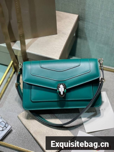 Bvlgari Serpenti Forever leather small crossbody bag 292104 green