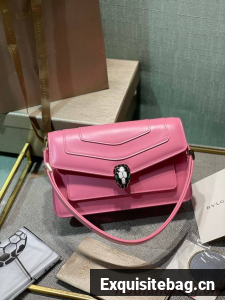 Bvlgari Serpenti Forever leather small crossbody bag 292104 pink