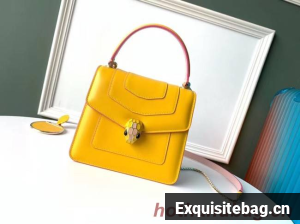 Bvlgari Serpenti Forever leather small crossbody bag 70736 yellow