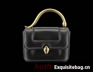 Bvlgari Serpenti Forever leather small crossbody bag B209107 black