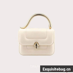 Bvlgari Serpenti Forever leather small crossbody bag B209107 white