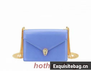 Bvlgari Serpenti Forever leather small crossbody bag B210543 pink blue
