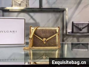Bvlgari Serpenti Forever leather small crossbody bag B210544 gold