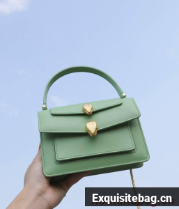 Bvlgari Serpenti Forever leather small crossbody bag B21076 light green