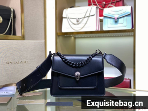 Bvlgari Serpenti Forever leather small crossbody bag B210875 black