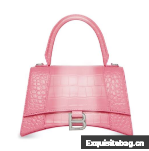 Balenciaga HOURGLASS SMALL HANDBAG EMBOSSED CALFSKIN 59354 pink