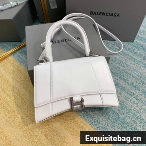 Balenciaga HOURGLASS SMALL TOP HANDLE BAG B108895-1 white