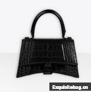 Balenciaga HOURGLASS SMALL TOP HANDLE BAG crocodile embossed calfskin B108895F