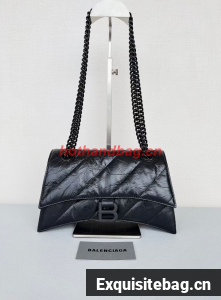 Balenciaga HOURGLASS Wallet With Chain 92885 BLACK