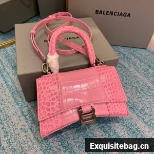 Balenciaga Hourglass XS Top Handle Bag 28331S LIGHT ROSE Balenciaga Hourglass XS Top Handle Bag 28331S LIGHT ROSE