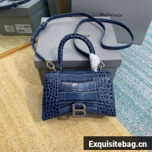 Balenciaga Hourglass XS Top Handle Bag 28331S blue Balenciaga Hourglass XS Top Handle Bag 28331S blue