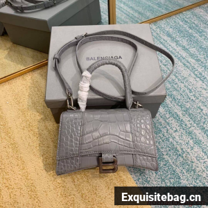 Balenciaga Hourglass XS Top Handle Bag 28331S grey Balenciaga Hourglass XS Top Handle Bag 28331S grey