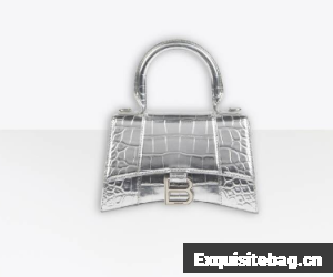 Balenciaga Hourglass XS Top Handle Bag 28331S silver Balenciaga Hourglass XS Top Handle Bag 28331S silver