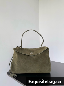 Balenciaga Rodeo Handbag Large suede calfskin 795458 green Balenciaga Rodeo Handbag Large suede calfskin 795458 green