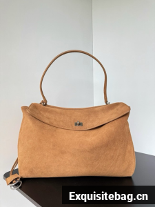 Balenciaga Rodeo Handbag Large suede calfskin 795459 tan Balenciaga Rodeo Handbag Large suede calfskin 795459 tan