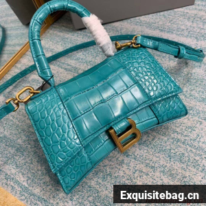 Balenciaga Hourglass XS Top Handle Bag 28331S light blue Balenciaga Hourglass XS Top Handle Bag 28331S light blue