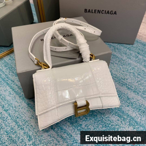 Balenciaga Hourglass XS Top Handle Bag 28331S white Balenciaga Hourglass XS Top Handle Bag 28331S white