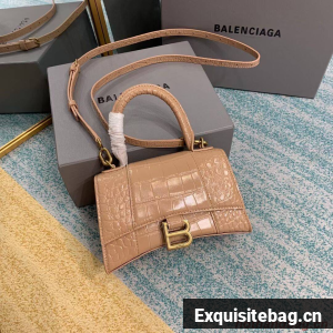 Balenciaga Hourglass XS Top Handle Bag 28331S apricot Balenciaga Hourglass XS Top Handle Bag 28331S apricot