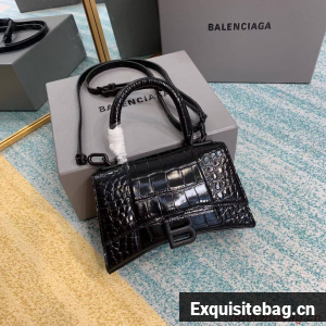 Balenciaga Hourglass XS Top Handle Bag 28331SF black Balenciaga Hourglass XS Top Handle Bag 28331SF black