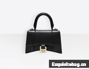 Balenciaga Hourglass XS Top Handle Bag shiny box calfskin 28331 black Balenciaga Hourglass XS Top Handle Bag shiny box calfskin 28331 black