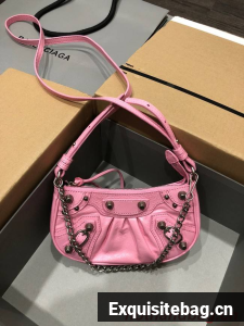 Balenciaga LE CAGOLE MINI PURSE WITH CHAIN 6958141 pink Balenciaga LE CAGOLE MINI PURSE WITH CHAIN 6958141 pink