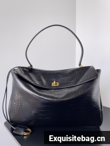 Balenciaga Rodeo Handbag Large crocodile skin 795459 black Balenciaga Rodeo Handbag Large crocodile skin 795459 black