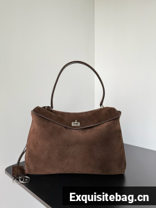 Balenciaga Rodeo Handbag Large suede calfskin 795458 Coffee Balenciaga Rodeo Handbag Large suede calfskin 795458 Coffee
