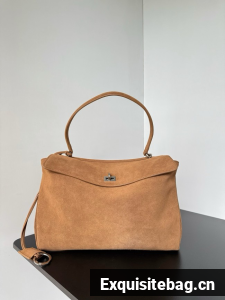Balenciaga Rodeo Handbag Large suede calfskin 795458 tan Balenciaga Rodeo Handbag Large suede calfskin 795458 tan