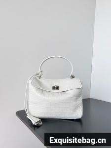 Balenciaga Rodeo Mini Handbag crocodile skin 795456 white Balenciaga Rodeo Mini Handbag crocodile skin 795456 white
