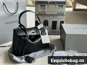 Balenciaga Rodeo Mini Handbag in black smooth calfskin 9027 aged-silver hardware Balenciaga Rodeo Mini Handbag in black smooth calfskin 9027 aged-silver hardware