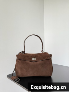 Balenciaga Rodeo Mini Handbag suede calfskin 795456 Coffee Balenciaga Rodeo Mini Handbag suede calfskin 795456 Coffee
