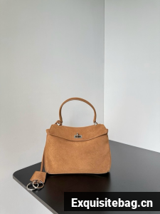 Balenciaga Rodeo Mini Handbag suede shoulder 795456 tan Balenciaga Rodeo Mini Handbag suede shoulder 795456 tan