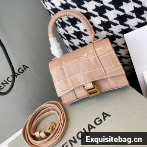 Balenciaga WOMENS HOURGLASS MINI TOP HANDLE BAG M8000 apricot Balenciaga WOMENS HOURGLASS MINI TOP HANDLE BAG M8000 apricot