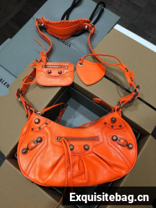Balenciaga WOMENS LE CAGOLE MEDIUM SHOULDER BAG IN 27541 orange Balenciaga WOMENS LE CAGOLE MEDIUM SHOULDER BAG IN 27541 orange