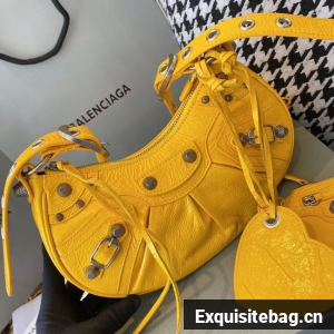 Balenciaga WOMENS LE CAGOLE MEDIUM SHOULDER BAG IN YELLOW 27541 Balenciaga WOMENS LE CAGOLE MEDIUM SHOULDER BAG IN YELLOW 27541