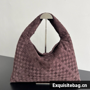 Bottega Veneta Hop calf leather Suede 796262 Dark barolo