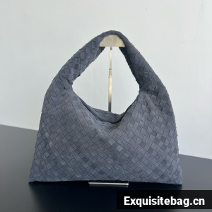 Bottega Veneta Hop calf leather Suede 796262 gray