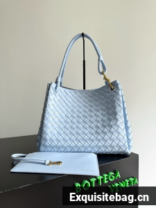 Bottega Veneta Parachute 826212 light blue&Brass finish