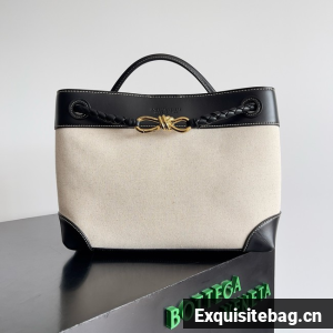 Bottega Veneta Andiamo calfskin 810214 black gold& canvas Bottega Veneta Andiamo calfskin 810214 black gold& canvas