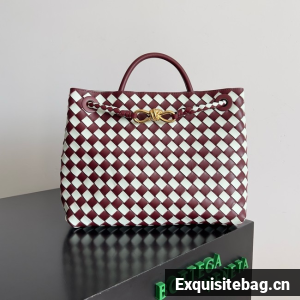 Bottega Veneta Medium Andiamo 766016 Barolo&white Bottega Veneta Medium Andiamo 766016 Barolo&white