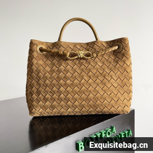 Bottega Veneta Medium Andiamo Suede 766016 Khaki Bottega Veneta Medium Andiamo Suede 766016 Khaki