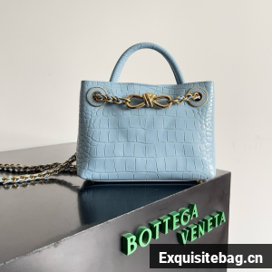 Bottega Veneta Mini Andiamo alligator leather 805232 blue Bottega Veneta Mini Andiamo alligator leather 805232 blue