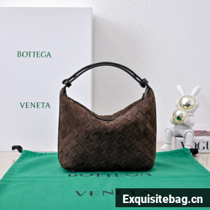 Bottega Veneta Mini Wallace Suede 754443 dark brown Bottega Veneta Mini Wallace Suede 754443 dark brown