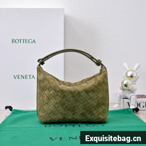 Bottega Veneta Mini Wallace Suede 754443 green Bottega Veneta Mini Wallace Suede 754443 green