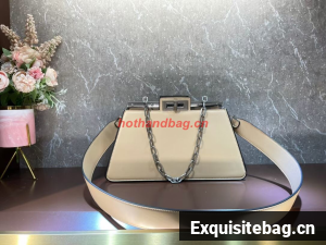 Fendi Peekaboo Cut Medium soft nappa leather bag 8BN340 Beige