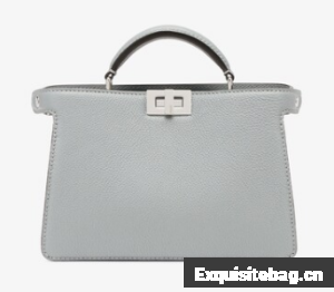 Fendi Peekaboo ISeeU XCross leather bag 7VA582A Light gray