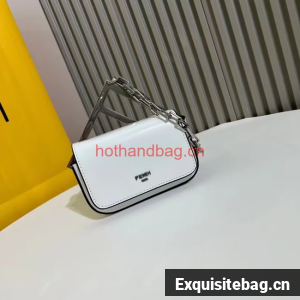 Fendi mini smooth leather bag F1089 white