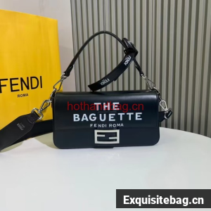 Fendi mini smooth leather bag F1997 black