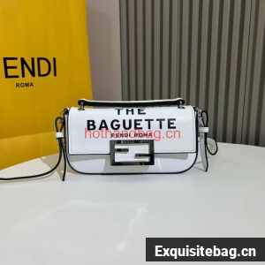 Fendi mini smooth leather bag F1997 white