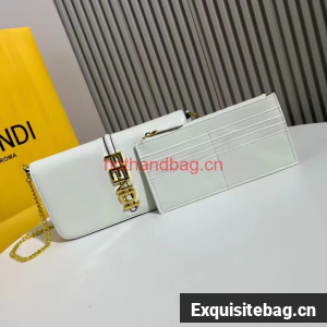 Fendi small smooth leather bag F1225 white